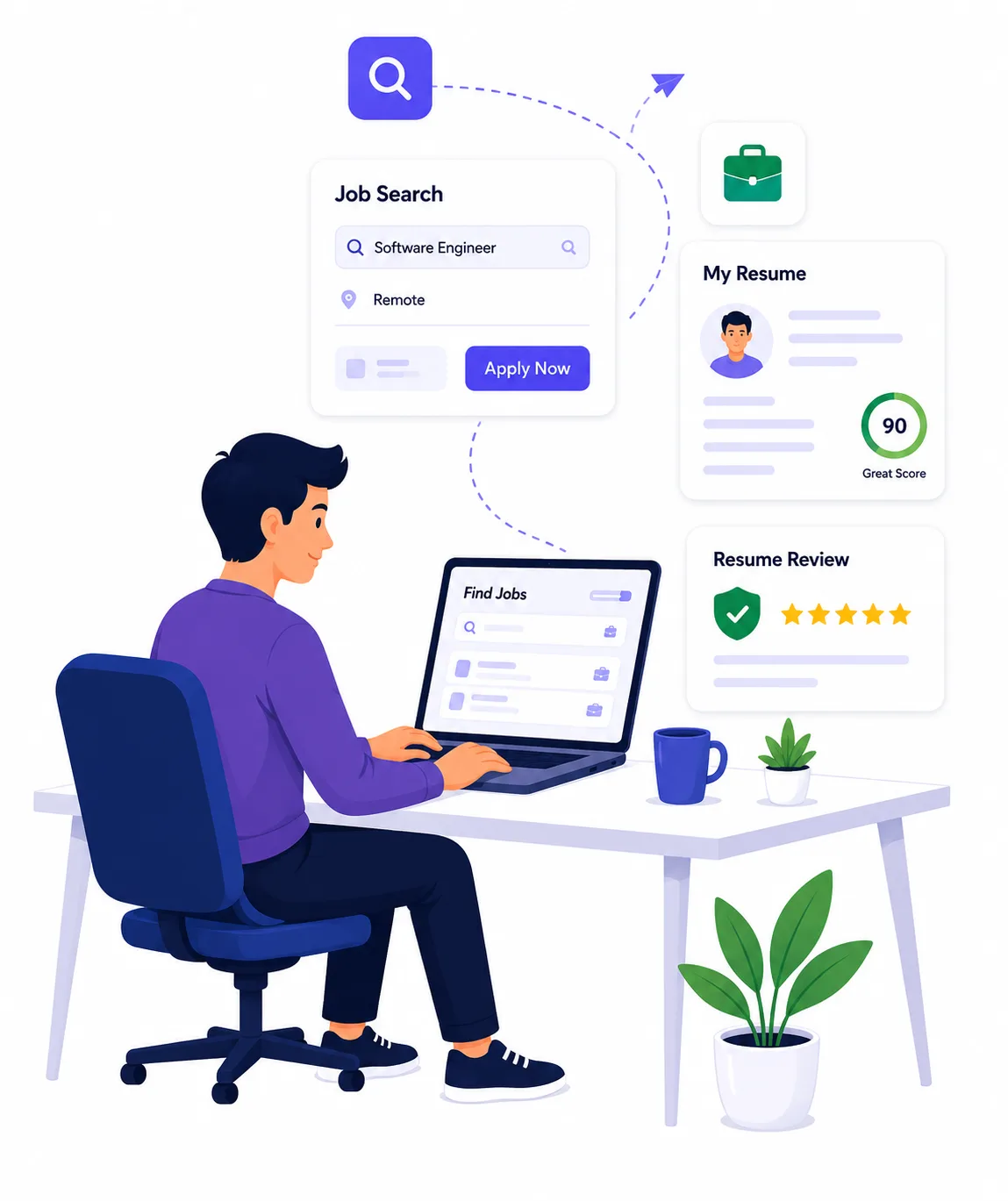 Vertices career platform — search jobs, build your resume, and get hired faster